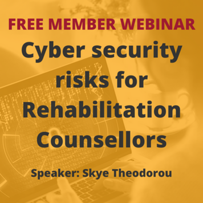 Cyber Security Risks for Rehabilitation Counsellors