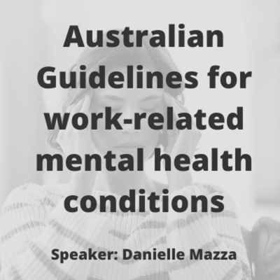 Australian Guidelines for Work-related Mental Health