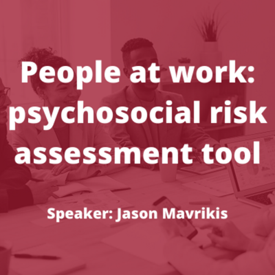 People at Work - Psychosocial risk assessment tool